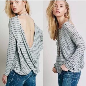 FREE PEOPLE ANGEL ISLAND HACCI SWEATER TOP